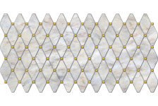 Панель листовая Топаз серый, 488х975х0.4мм, мозаика, ПВХ