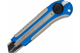 Нож ЗУБР ЭКСПЕРТ с выдвижным сегментированным лезвием, с трещоточным фиксатором, 25мм