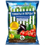 Грунт Народный Для томатов и перцев СЗТК, 5л, в пакете 57113