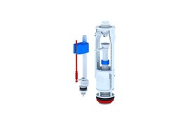 Арматура для бачка АНИ Пласт WC6550 с нижней подводкой, с белой кнопкой, 1 режим слива, эконом, в комплекте 63945