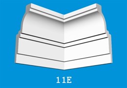 Угловой элемент Лагом Формат 11Е для потолочного плинтуса 10511E , внутренний, экструзионный, белый