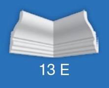 Угловой элемент Лагом Формат 13Е для потолочного плинтуса 06013E , внутренний, экструзионный, белый