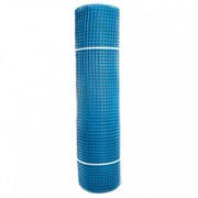 Сетка пластиковая, ячейка15x15мм, высота 1м, голубая, в рулоне 20м, на метраж
