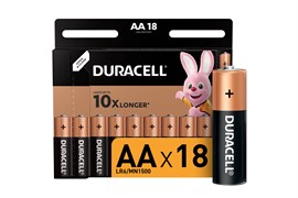 Батарейка Duracell АА/LR6 BASIC Duracell Б0014448, пальчиковая, поштучно