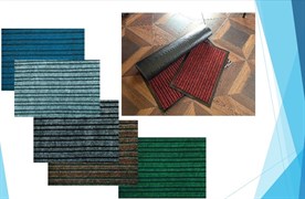 Коврик напольный Floor mat (Атлас), 90x150см, влаговпитывающий, черный