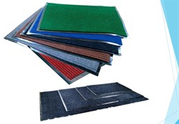 Коврик придверный Floor mat (Атлас), 60x90см, влаговпитывающий, красный