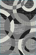 Ковер Мокко 21014/55 60х110см, прямоугольный, серый с рисунком
