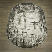 Ковер Квест 31101-45154 60х110см, овальный, серый с рисунком