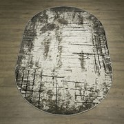 Ковер Квест 31101-45154 80х150см, овальный, серый с рисунком