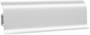 Плинтус напольный ПВХ МК-6000, 2.5м, с кабель-каналом, белый, глянец