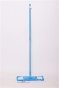 Швабра CELLTIX с насадкой из микрофибры Лапша 14x44см, ручка телескопическая окрашенный металл 120см, карманы, синяя
