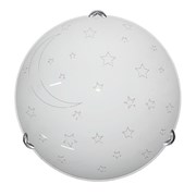 Светильник настенный/бра Дюна Ночь, диаметр 300мм, 2х60W E27, белый/глянец/хром