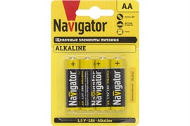 Элемент питания (батарейка) Navigator NBT-NРE-LR06-BP4 61463 пальчиковый, 1.5В, 4шт. в упаковке