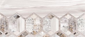 Плитка настенная керамическая облицовочная Lucca Деко 2 132265, 20x45см, матовая, бежевая, 1 сорт