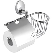 Держатель туалетной бумаги HAIBA HB1603-1, металлический, хромированный, с экраном и держателем дезодоранта