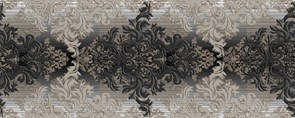 Декор настенный Березакерамика Бристоль, черный, 8х200х500мм, сорт 1
