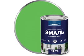 Эмаль ПФ-115 PROREMONTT, универсальная, алкидная, глянцевая, салатовый, 0.9кг Эмаль ПФ-115 PROREMONTT, универсальная, алкидная, глянцевая, салатовый, 0.9кг