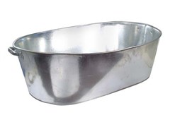 Ванна хозяйственная оцинкованная, овальная, с ручками, 100л 18932