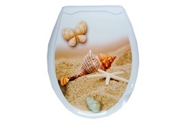 Сиденье для унитаза с рисунком Бабочка, жесткое 36944