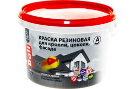Краска резиновая DALI для кровли, цоколя, фасада, 3кг, коричневая