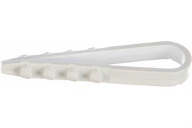 Дюбель-хомут для круглого кабеля 11-18мм, нейлон, белый, упаковка 10шт.