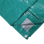 Тент Тарпаулин 2x3м, плотность 120г/м2, полиэстер, зелено-серебристый