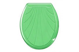 Сиденье для унитаза Ракушка, ПВХ, жесткое, салатовый 38580