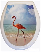 Сиденье для унитаза Фламинго, ПВХ,  жесткое 73048