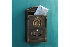 Ящик почтовый Аллюр №4010В, 405x255мм, старая бронза, с замком