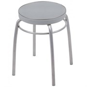 Табурет Nika Фабрик1 ТФ01, круглый, мягкое сиденье, 32см, серый