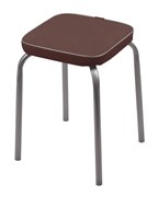 Табурет Nika Фабрик3 ТФ03, квадратный, мягкое сиденье 35х35см, коричневый