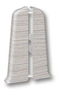 Заглушка для плинтуса напольного Деконика, ПВХ, 70мм, ясень серый 253, набор 2шт.