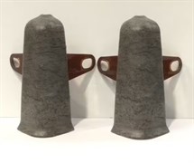 Угол наружный для плинтуса напольного Деконика, ПВХ, 70мм, лофт серый 548
