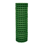 Сетка садовая, ячейка 35x40мм, высота 0.45м, пластиковая, темно-зеленая, в рулоне 20м, на метраж