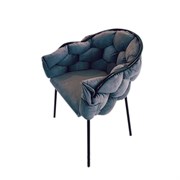Стул-кресло с мягким сиденьем New Victoria Бицепс, черный/графит