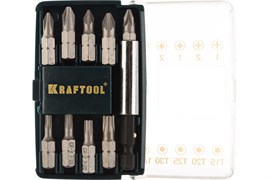 Набор бит с магнитным адаптером KRAFTOOL в мини бит-боксе, 10 предметов