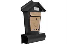 Ящик почтовый Элит, пластиковый, с замком, черный с бежевым