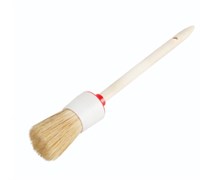 Кисть малярная круглая КЕДР, 30мм, деревянная ручка, натуральная щетина