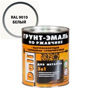 Грунт-эмаль по ржавчине DALI 3в1, 2л, белый RAL 9010, полуглянцевая 16098