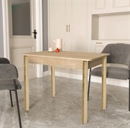 Стол кухонный Дачный, 900x600мм, ЛДСП, бетон, опора деревянная