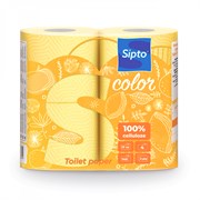 Бумага туалетная Sipto color, двухслойная, 4 шт. в наборе