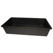 Ящик для рассады Урожай Люкс, 450x200x100мм, пластиковый, черный, с ребрами жесткости