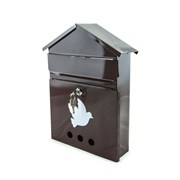 Ящик почтовый Домик Голубь, 350x240мм, коричневый, с замком