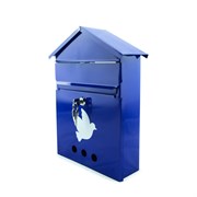 Ящик почтовый Домик Голубь, 350x240мм, синий, с замком