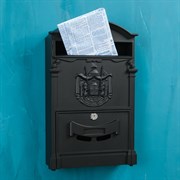 Ящик почтовый Аллюр №4010В, 405x255мм, черный, с замком