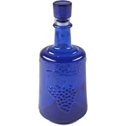 Бутыль для вина Традиция, со стеклянной пробкой, 1.5л, синяя, стеклянная