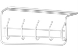 Вешалка настенная ЗМИ ВСП6Б, с полкой, 220х265х600, белая 77750