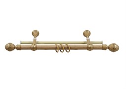 Карниз LEGRAND Валанс, 2-рядный, 2м, круглый для штор, беленый дуб/золото, металлический, с наконечниками