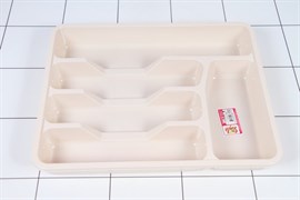 Лоток-вкладыш для столовых приборов Дунья 14001, пластиковый, молочный