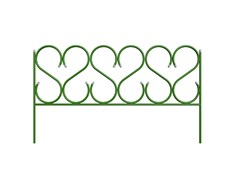 Забор декоративный SADAGRO Изящный мини, 0.57х3.35, 5 секций, зеленый, металлический